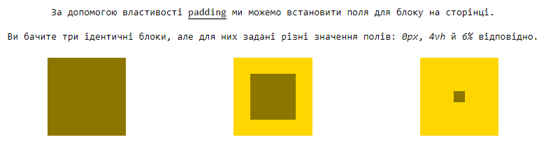 Властивість `padding`