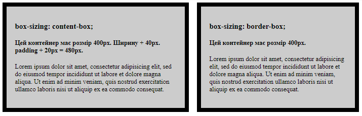 Властивість `box-sizing`